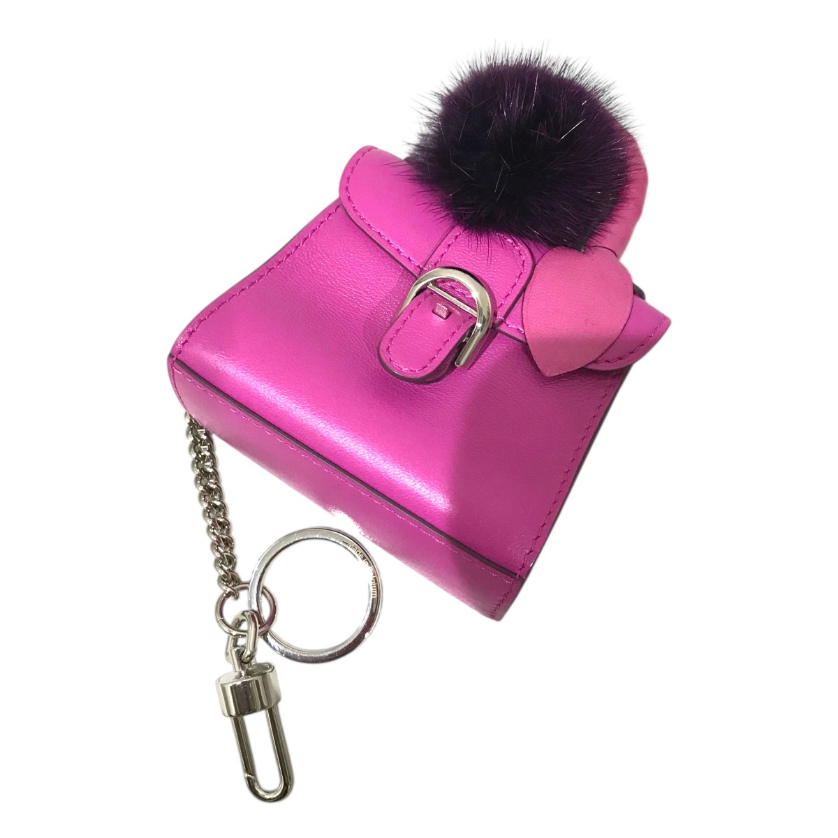 楽天市場】美品 デルボー ブリヨン カーフ シルバー金具 ライトピンク