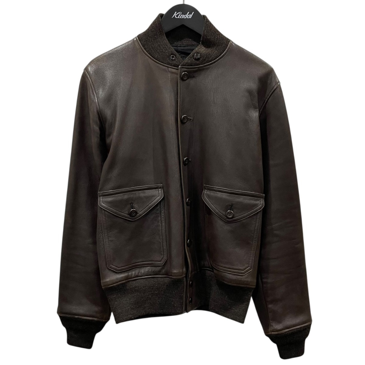 【中古】 THE TOOLS×WAREHOUSE リバーシブルレザージャケット TYPE A-1 ミリタリーフライトジャケット ブラウン サイズ：38 【価格見直し】
