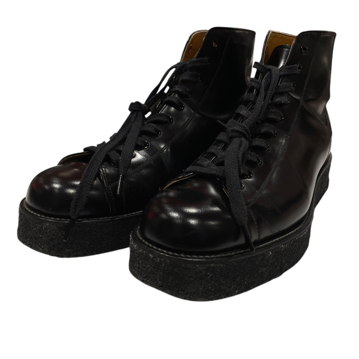 ヨウジヤマモトプールオム 24AW ホースグレイン トラッキングシューズ Yohji Yamamoto pour homme(ヨウジヤマモトプールオム) 24AWHORSE