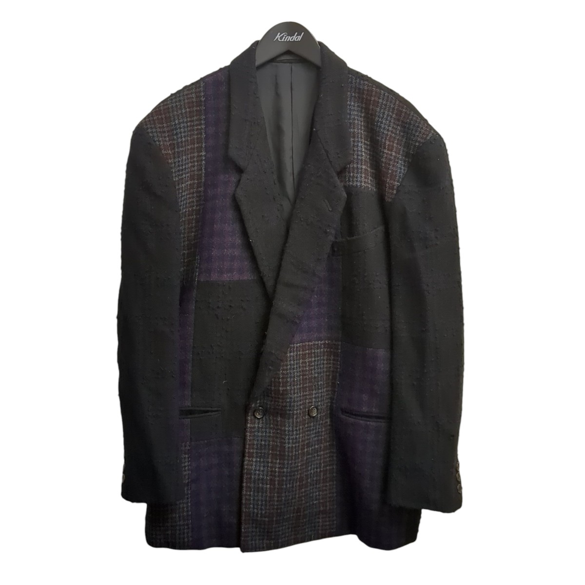 【中古】 COMME des GARCONS HOMME PLUS　 ダブルジャケット PJ-05064M ブラック×ネイビー×パープル サイズ：M 【191225】（コムデギャルソンオムプリュス）