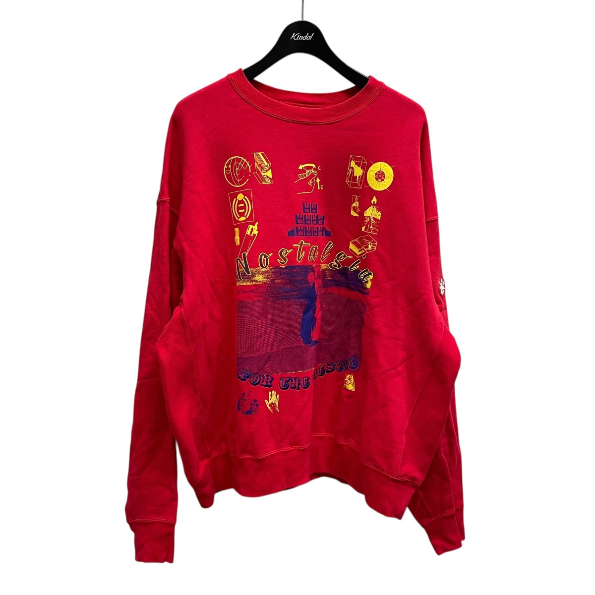 【中古】\u003cBR\u003eC．E\u003cBR\u003eNOSTALGIA CREW NECK 汗水 赤いこと 大きさ：XL\u003cBR\u003e【通貨価値思いなおす】