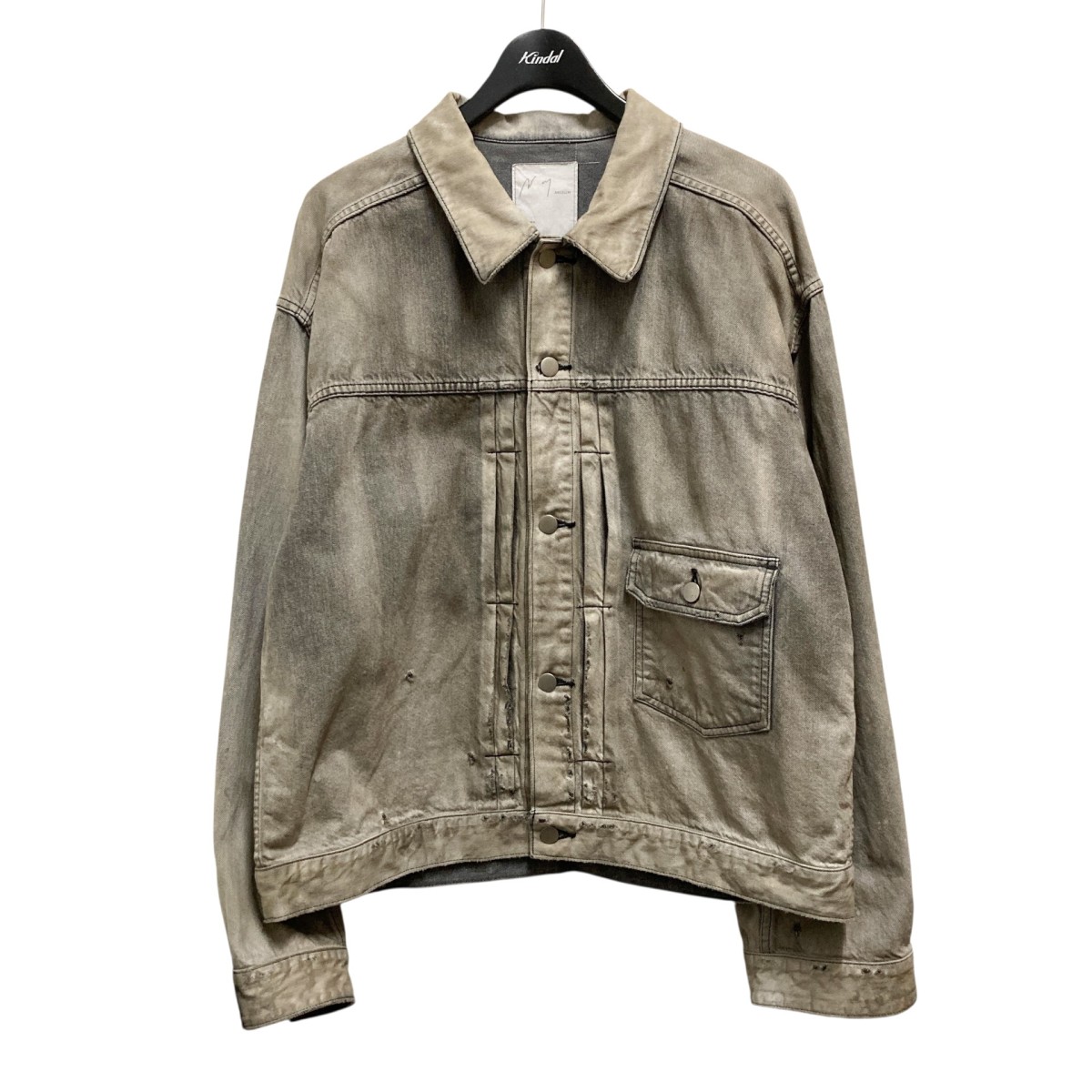 【中古】 ANCELLM　 AGING DENIM JACKET デニムジャケット ANC JK62 STD グレー サイズ：2 【191225】（アンセルム）