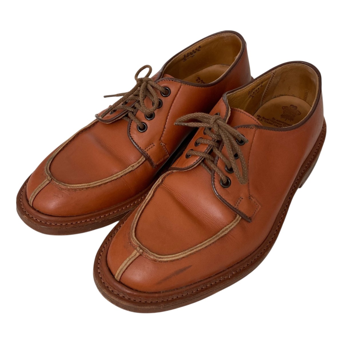 【中古】 Tricker’s エプロンフロントダービー レザーシューズ L5682 ブラウン サイズ：5(約23cm) 【価格見直し】