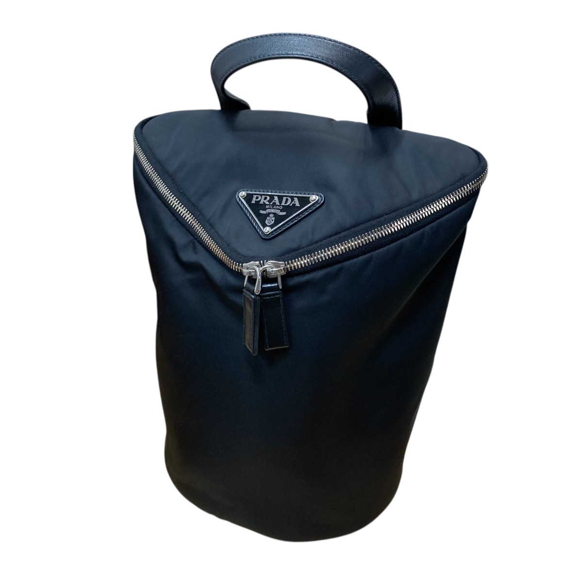【中古】PRADA ロゴプレートワンショルダーバックパック ブラック サイズ:- 【210726】(プラダ)|ブランド古着のカインドオル