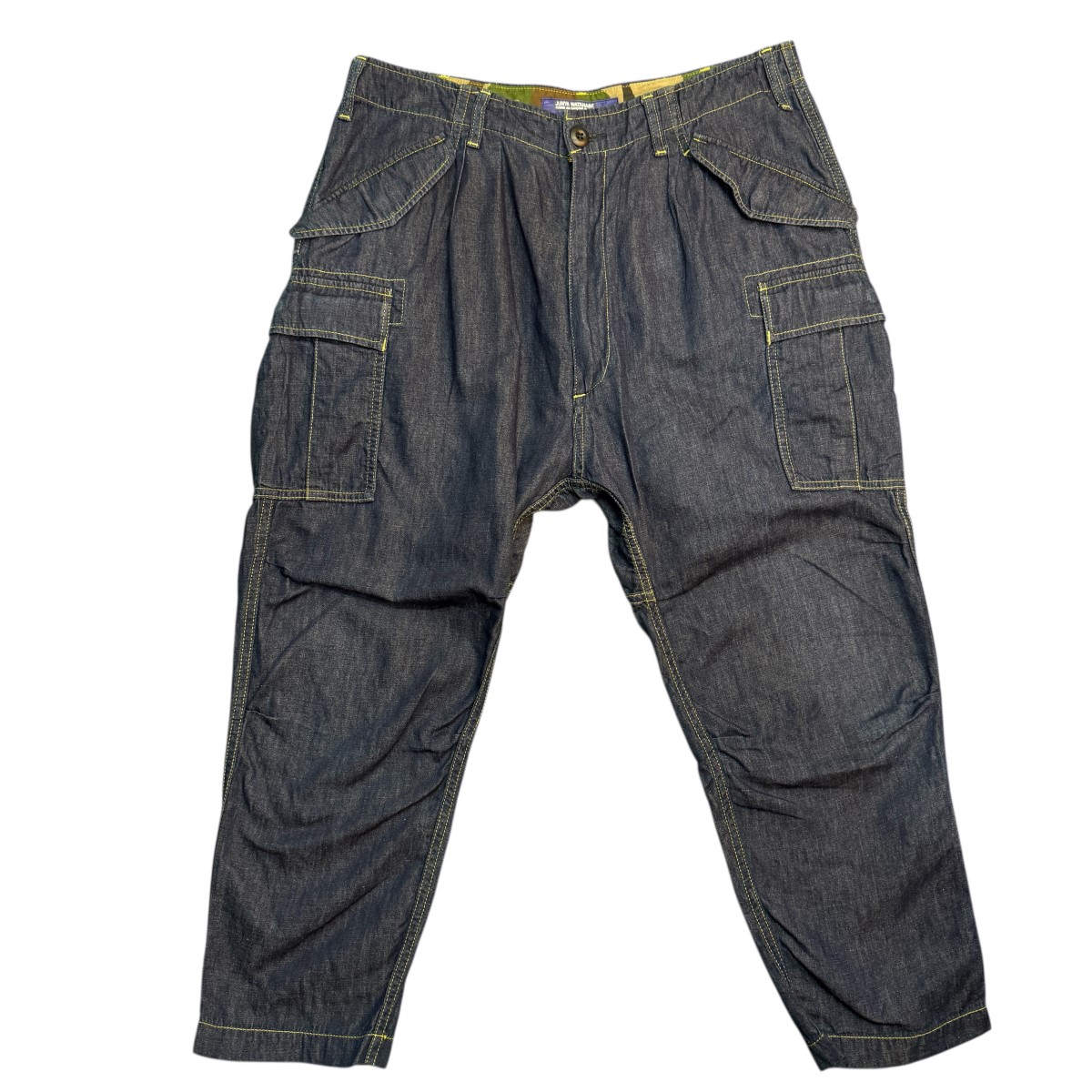 【中古】 JUNYA WATANABE MAN 19SS／ 綿麻デニム ／デニムサルエルカーゴパンツ WC-P035 インディゴ サイズ：M 【価格見直し】