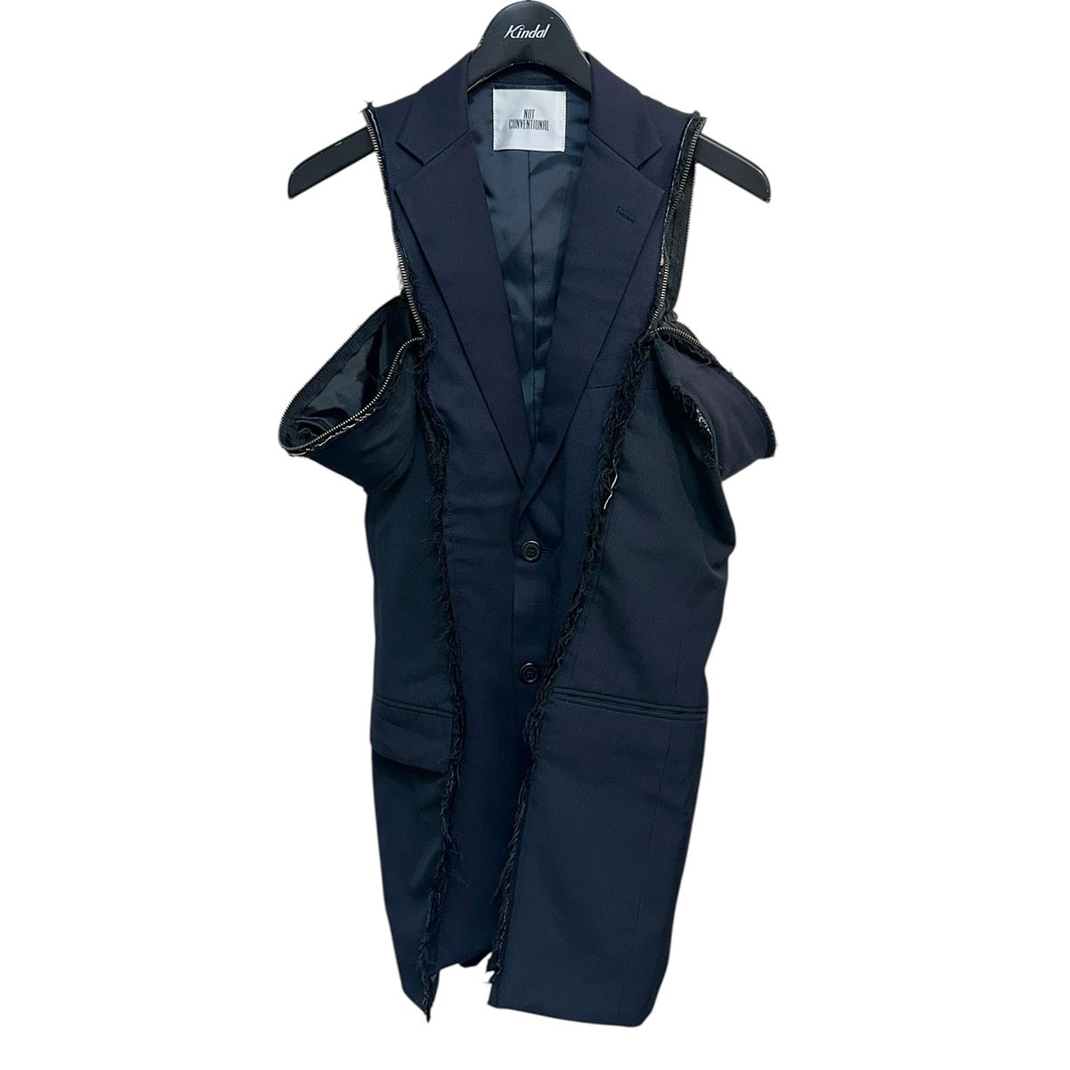 【中古】 NOT CONVENTIONAL　 リメイクベスト ネイビー 【191225】（ノットコンベンショナル）