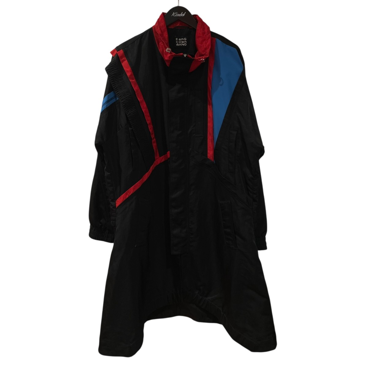 【中古】 FENG CHEN WANG 20AW ナイロンコート FF10COA002 ブラック×レッド サイズ：M 【価格見直し】