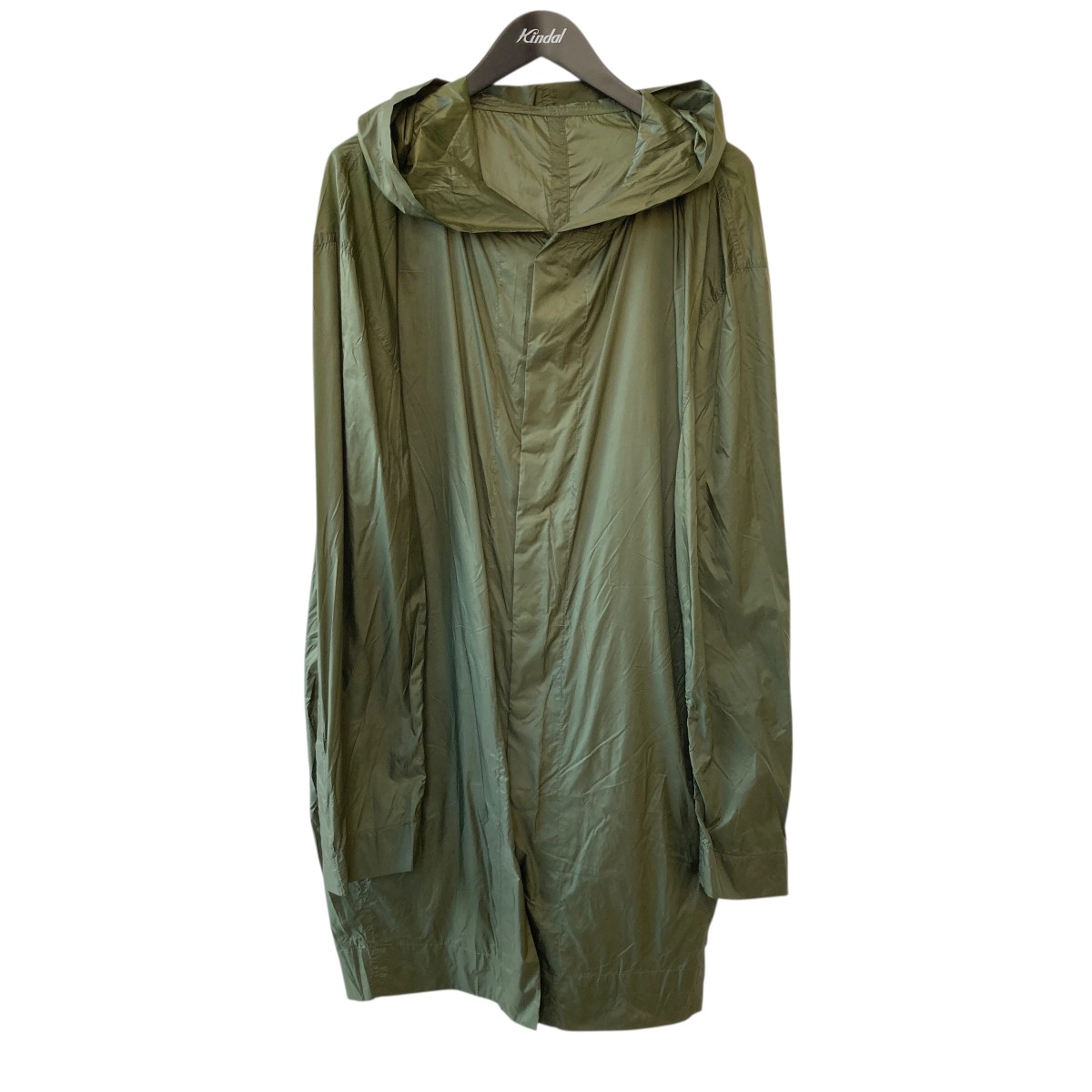 【中古】 RICK OWENS Jumbo Tatlin Snap Front Cover Jacket ナイロンコート RU02B2726-NZ グリーン サイズ：46 【価格見直し】