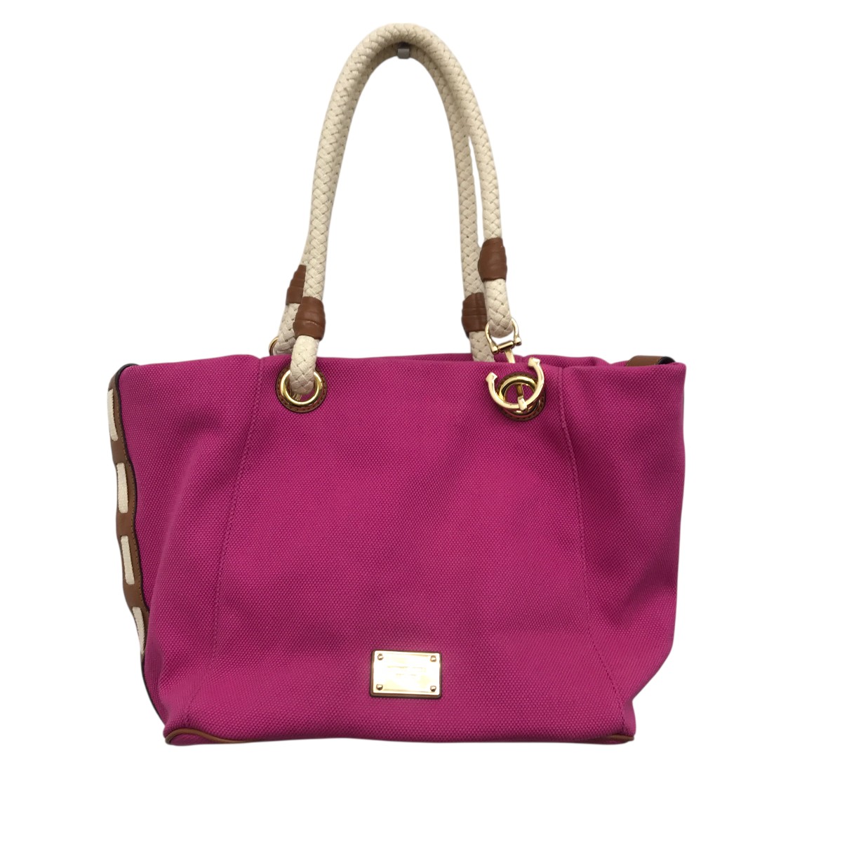 【中古】MICHAEL KORS トートバッグ 35S3GMAT6C ショッキングピンク 【201225】（マイケルコース）