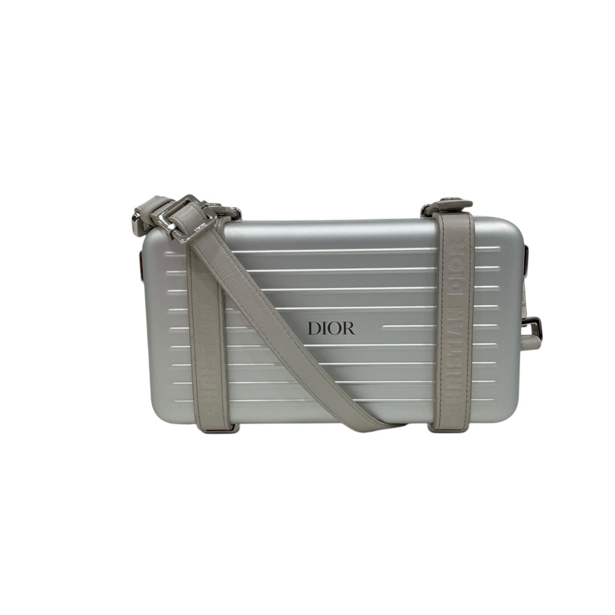 【中古品】 RIMOWA Dior バッグ 男女兼用 Dior × RIMOWA☆Clutch On Strap Aluminium 関税・送料無料 (Dior