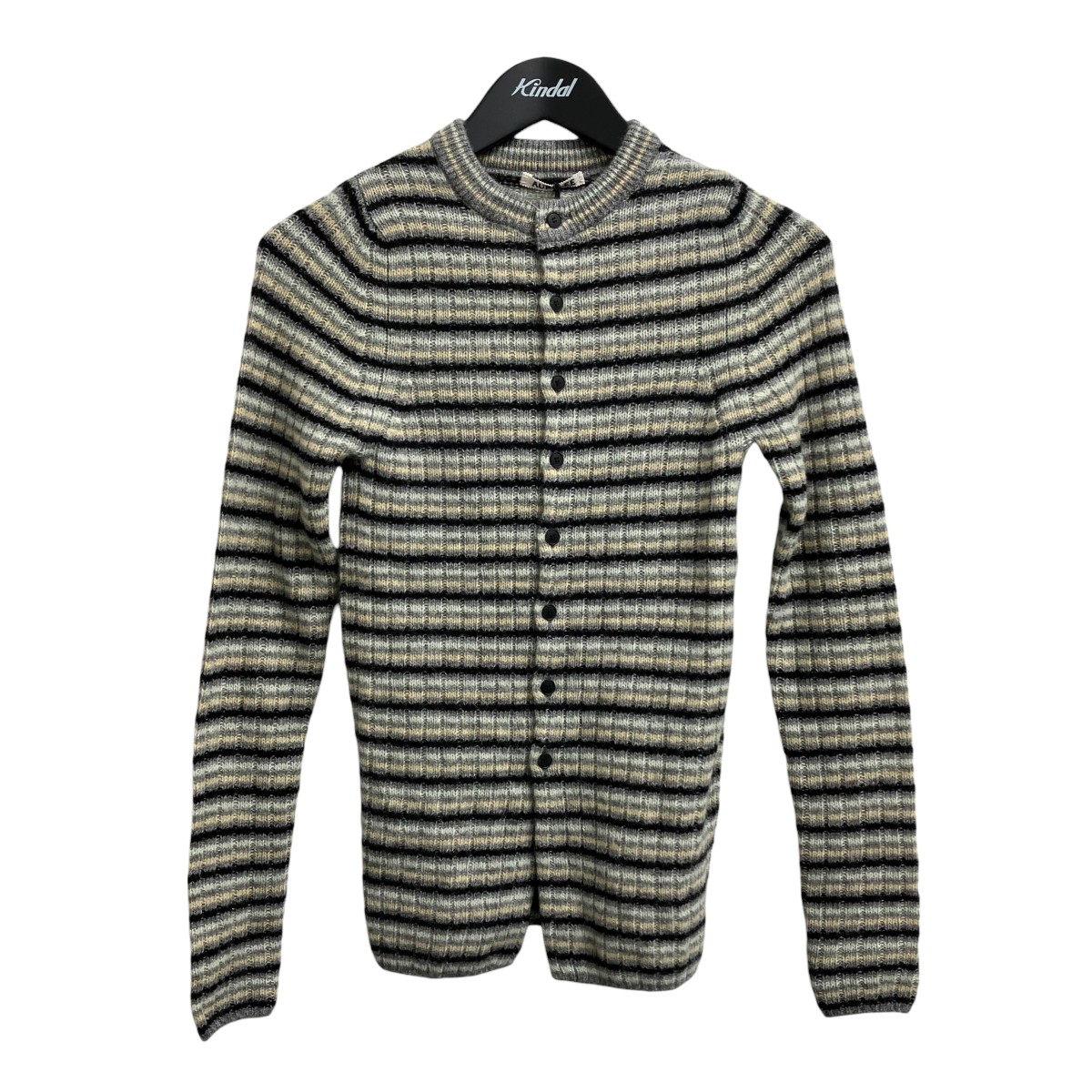 【中古】AURALEE SHETLAND WOOL CD ジレー A25AC02SB 薄墨色×天の原青み 大きさ：0 【200326】（オーラリー）