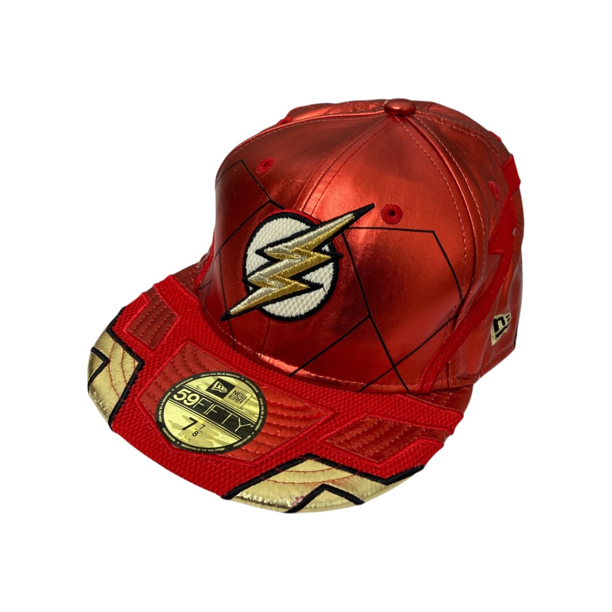 【中古】New Era Justice League The Flash キャップ レッド サイズ：62.5 【201225】（ニューエラ）