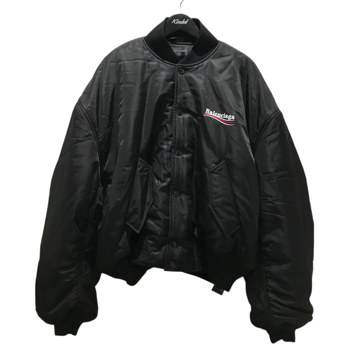 BALENCIAGA　美品　希少キャンペーンロゴボンバージャケットブラック Balenciaga Paris ボンバージャケット | ブラック | FARFETCH JP