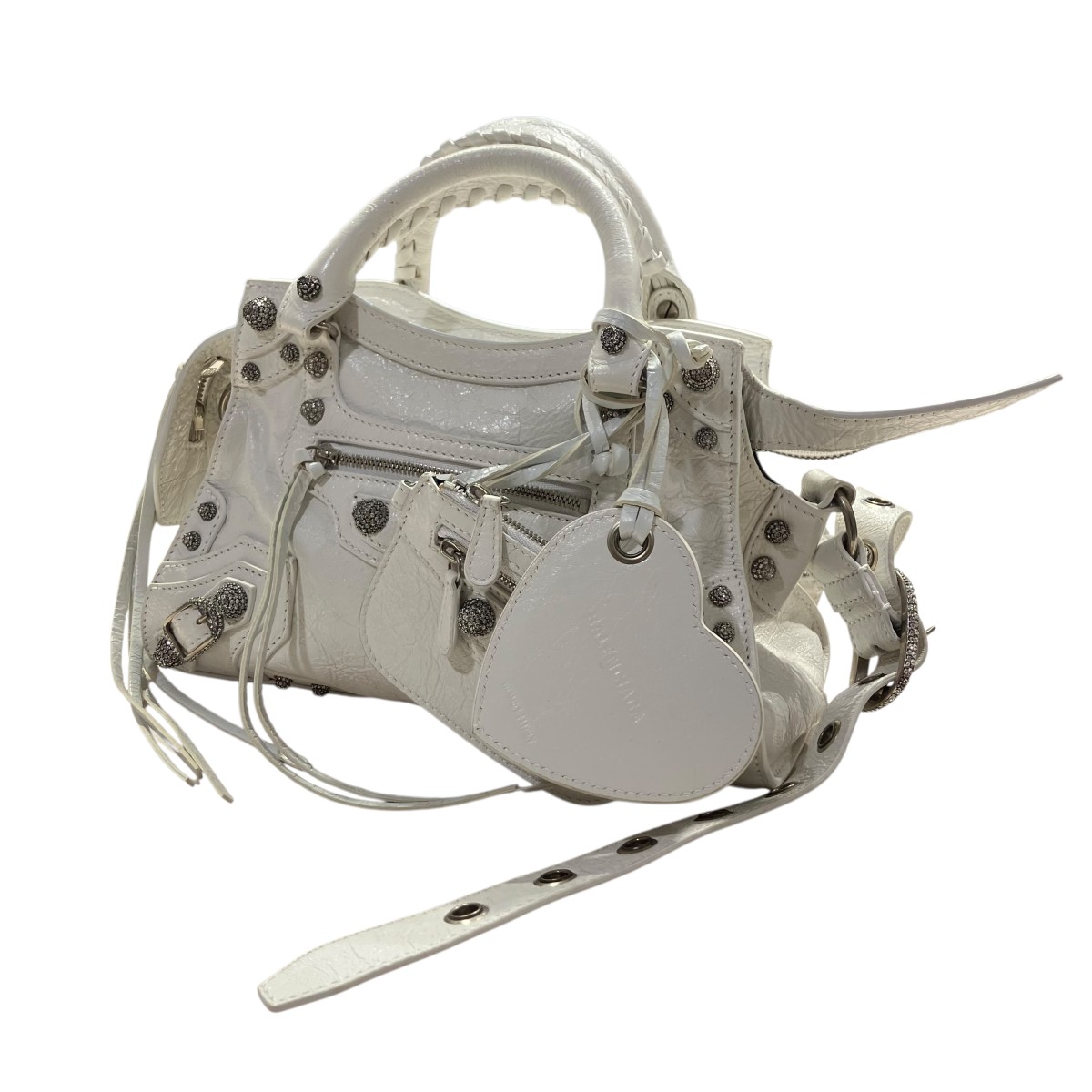 【正規品】BALENCIAGA ネオカゴール xs シルバー ラインストーン付き 正規品】BALENCIAGA ネオカゴール xs シルバー ラインストーン付き