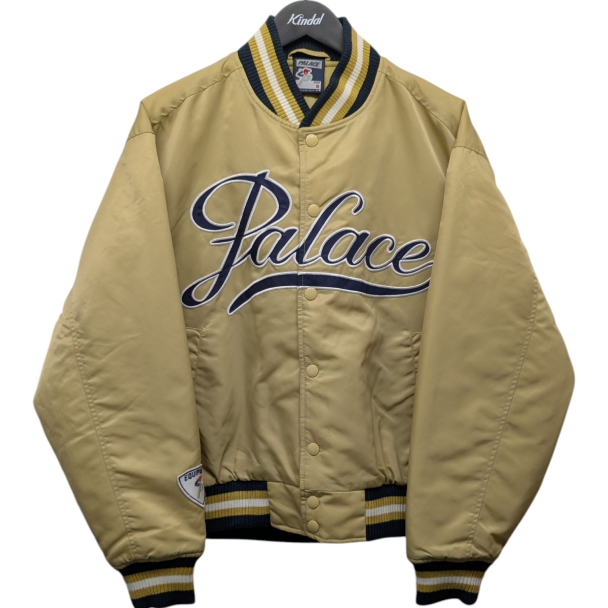 【中古】\u003cBR\u003ePALACE\u003cBR\u003e23AW Satin The Arena Jacket スタジャン 黄色 大きさ：S\u003cBR\u003e【必要経費思いかえす】