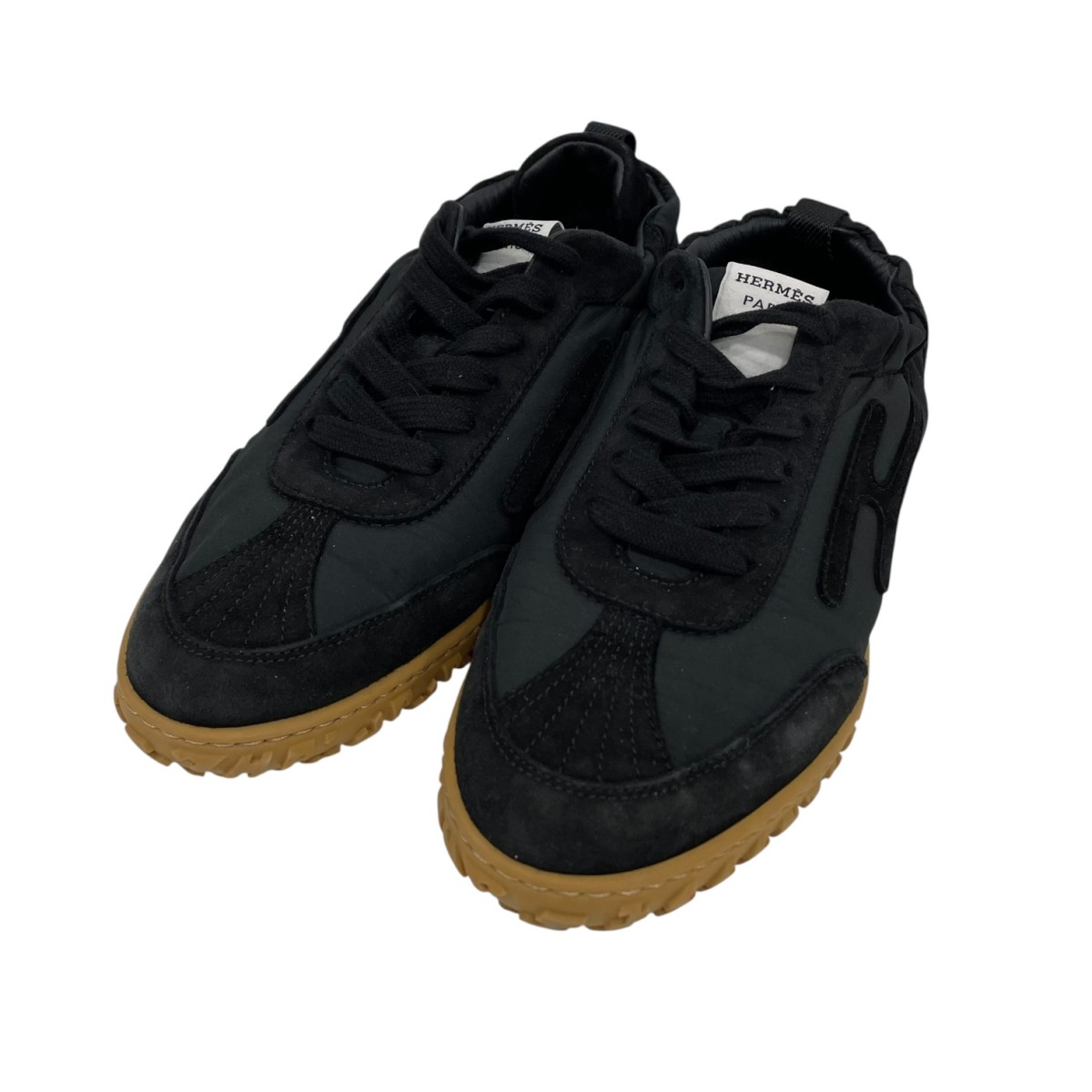 【中古】 HERMES　 Jet sneaker ローカットスニーカー 252013Z ブラック サイズ：37.5 【211225】（エルメス） 46,596円