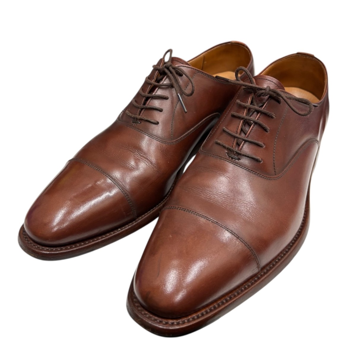 【中古】<br>SCOTCH GRAIN<br>レザーシューズ HA-9046 ブラウン サイズ：25.5cm<br>【価格見直し】