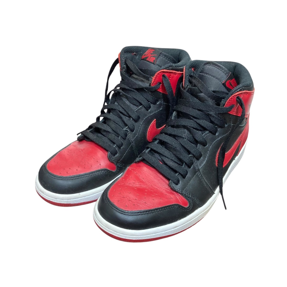 【中古】 NIKE RETRO HI OG ”Bred” ハイカットスニーカー 555088-023 ブラック×レッド サイズ：26.5cm 【価格見直し】