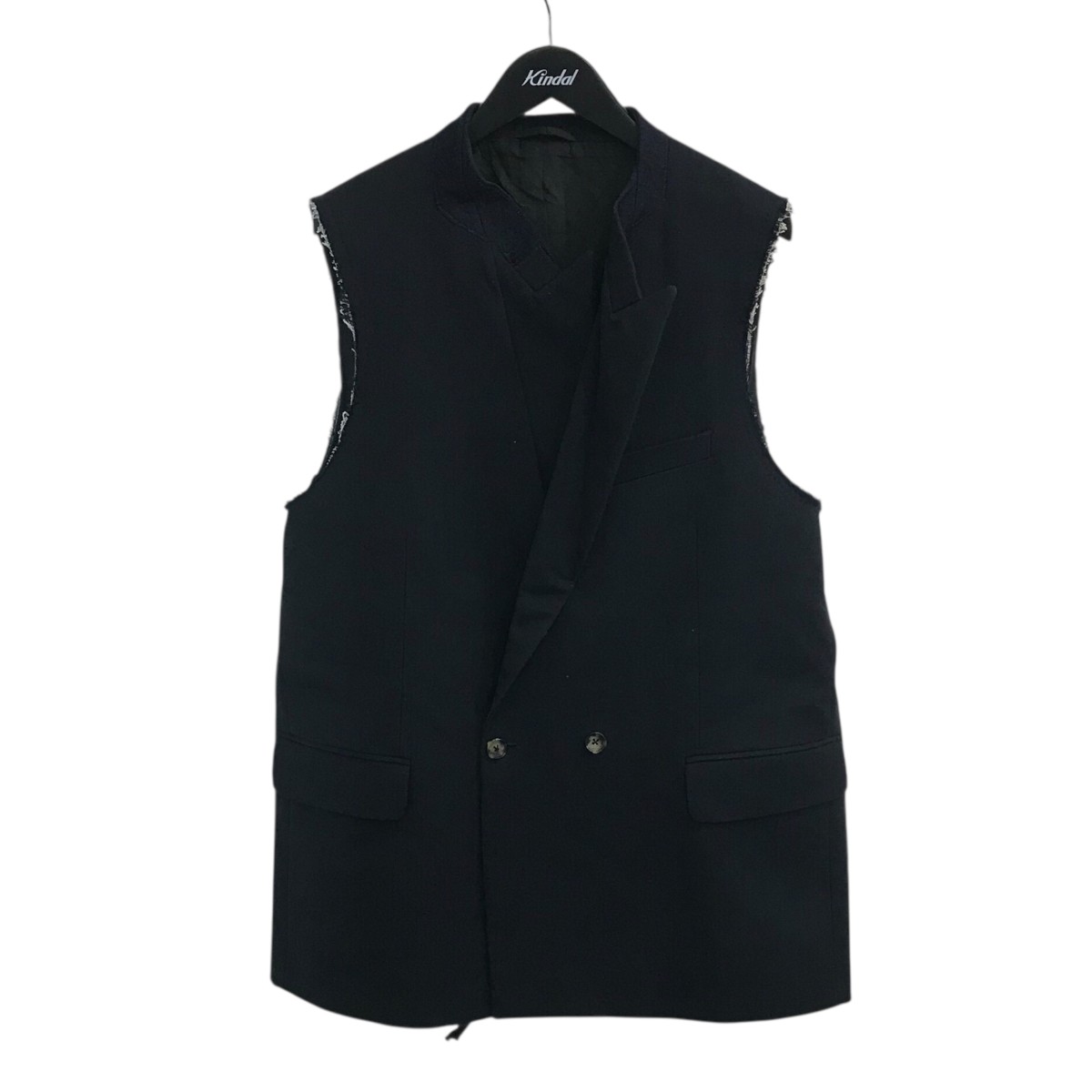 【中古】 marina yee　 「SLEEVELESS BLAZER」 テーラードベスト 96072507023 ネイビー サイズ：L 【040426】（マリナ イー）