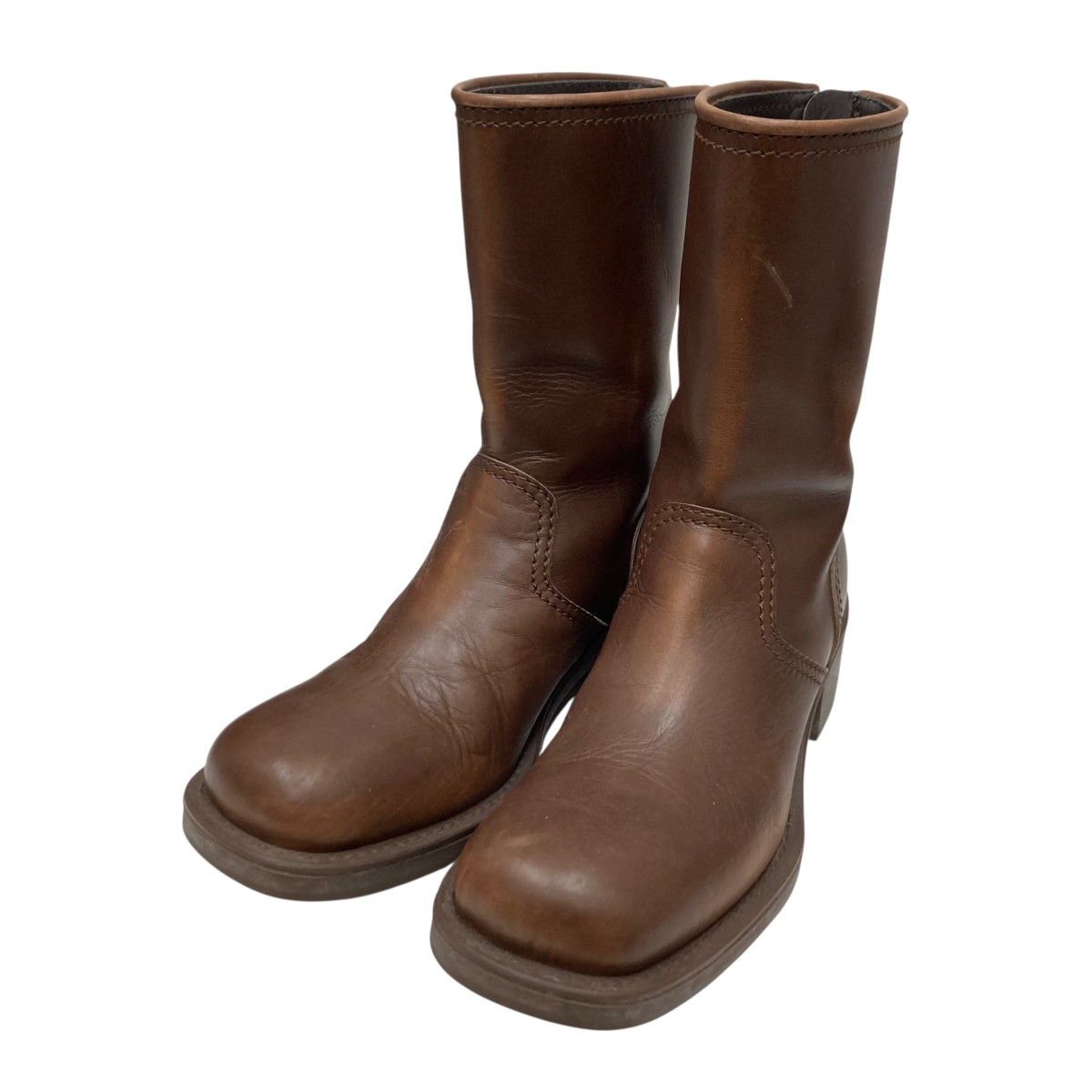 【中古】 MIU MIU　 ブーツ 79259 ブラウン サイズ：35(約22cm) 【241225】（ミュウミュウ）