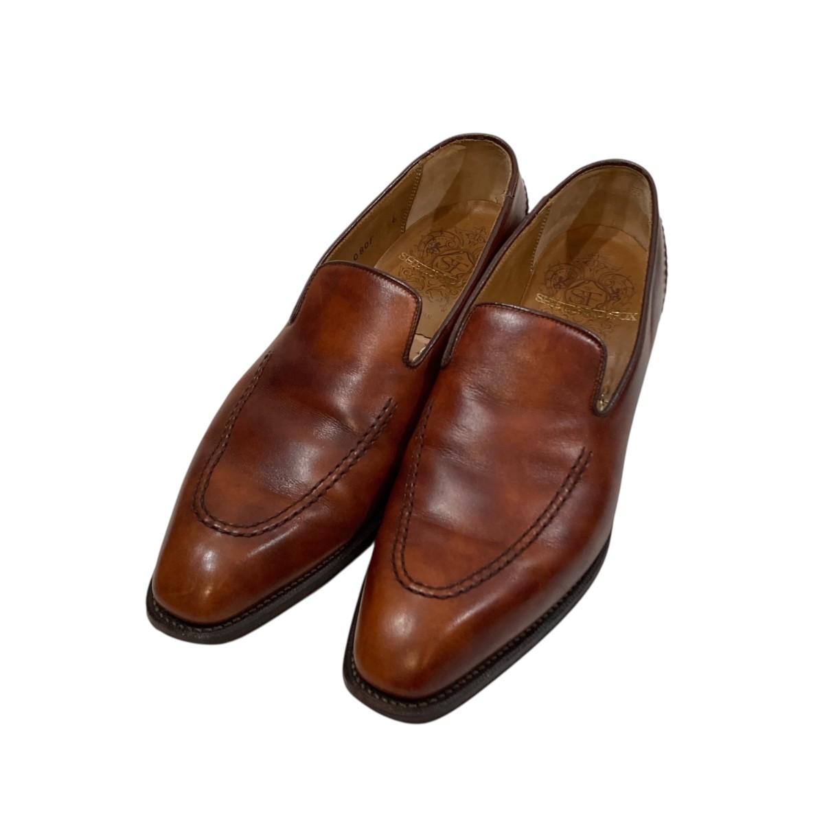 【中古】<br>SHETLAND FOX<br>レザーシューズ 080F SF ブラウン サイズ：6<br>