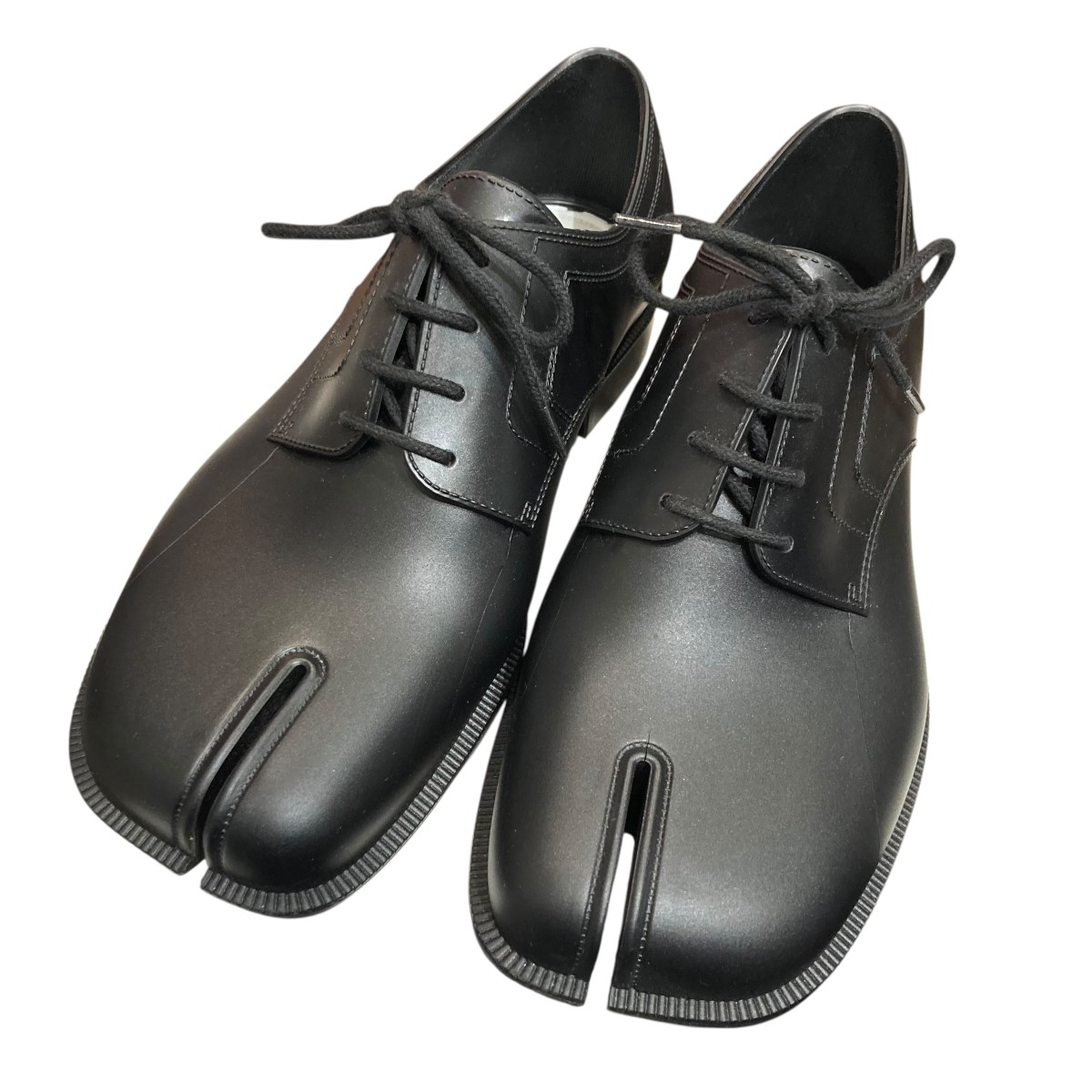 【中古】\u003cBR\u003eMaison Margiela\u003cBR\u003e天然ゴムTABIレースアップシューズ 黒いこと 大きさ：37\u003cBR\u003e【必要経費思いかえす】
