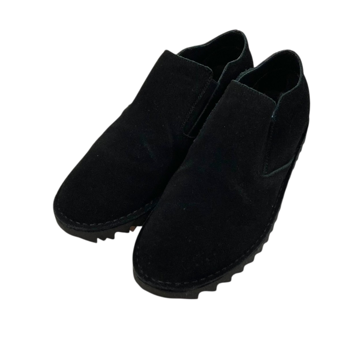 【中古】 AIR WALK　 RIPPLE SLIP-ON スウェードシューズ ブラック サイズ：27cm 【280326】（エアウォーク）