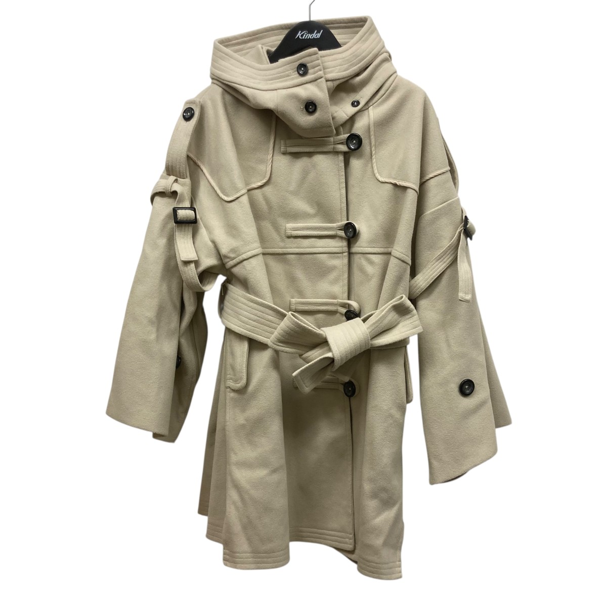 【中古】 willfully　 various deformation jersey melton midi poncho coat ポンチョダッフルコート 2322-OU-03 ベージュ サイズ：Free 【270326】（ウィルフリー）