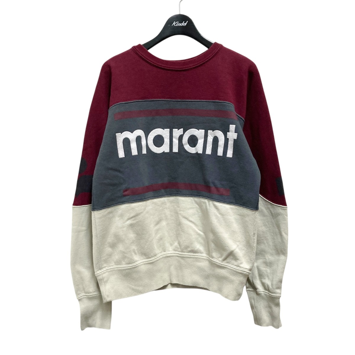 【中古】 ISABEL MARANT ETOILE　 ロゴスウェット 73 03 96 03002 ボルドー×グレー サイズ：34 【251225】（イザベルマランエトワール）