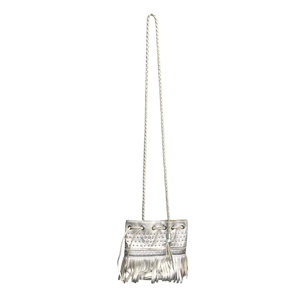 【中古】<br>J＆M DAVIDSON<br>FRINGE CARNIVAL ショルダーバッグ シルバー<br>【価格見直し】