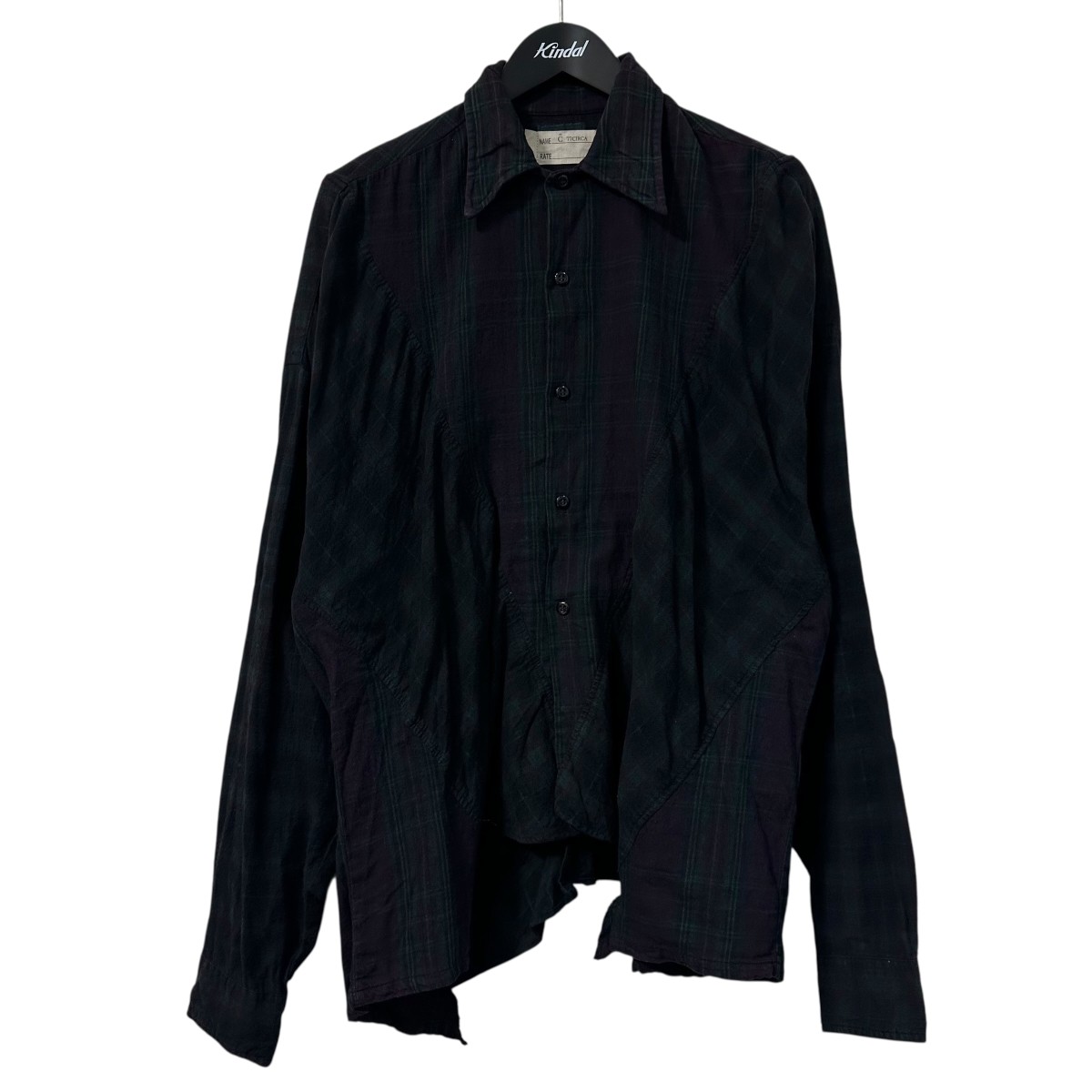 【中古】 77circa　 リメイク ドッキングチェックシャツ パープル サイズ：- 【261225】（ナナナナサーカ）