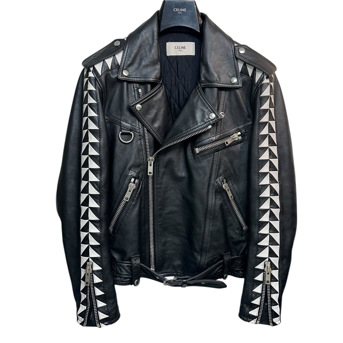 楽天市場】CELINE セリーヌ ライダースジャケット 2EE31280D.38NO