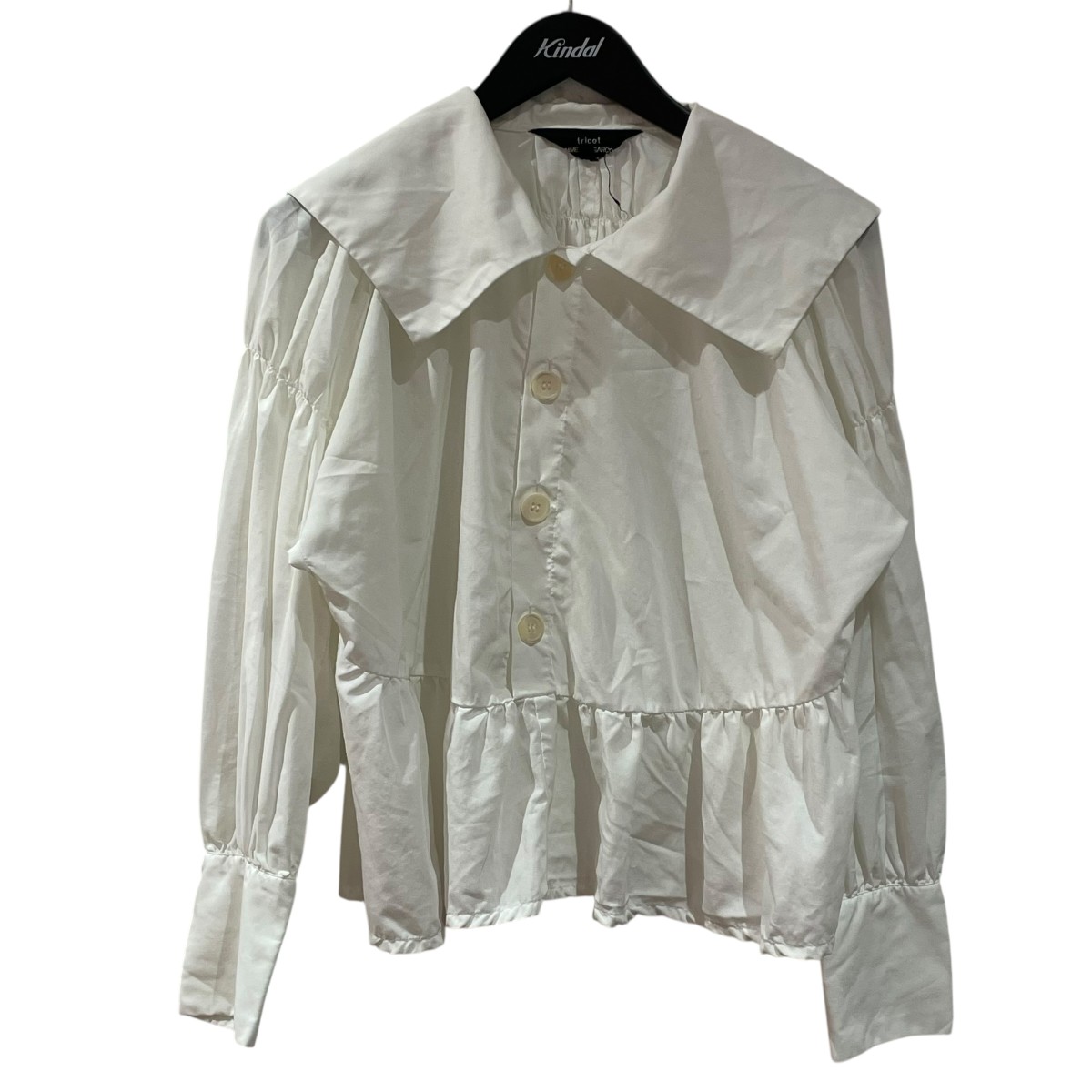【中古】 tricot COMME des GARCONS 長袖ブラウス ホワイト サイズ：M 【価格見直し】
