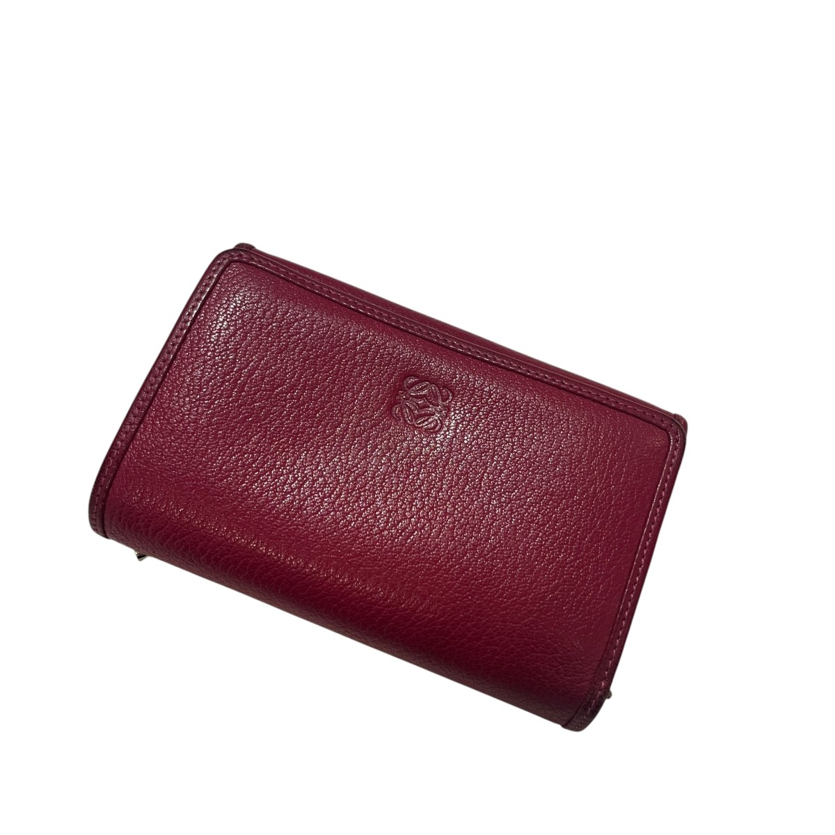 【中古】 LOEWE　 アマリナ 2つ折り財布 261401 パープル 【261225】（ロエベ）