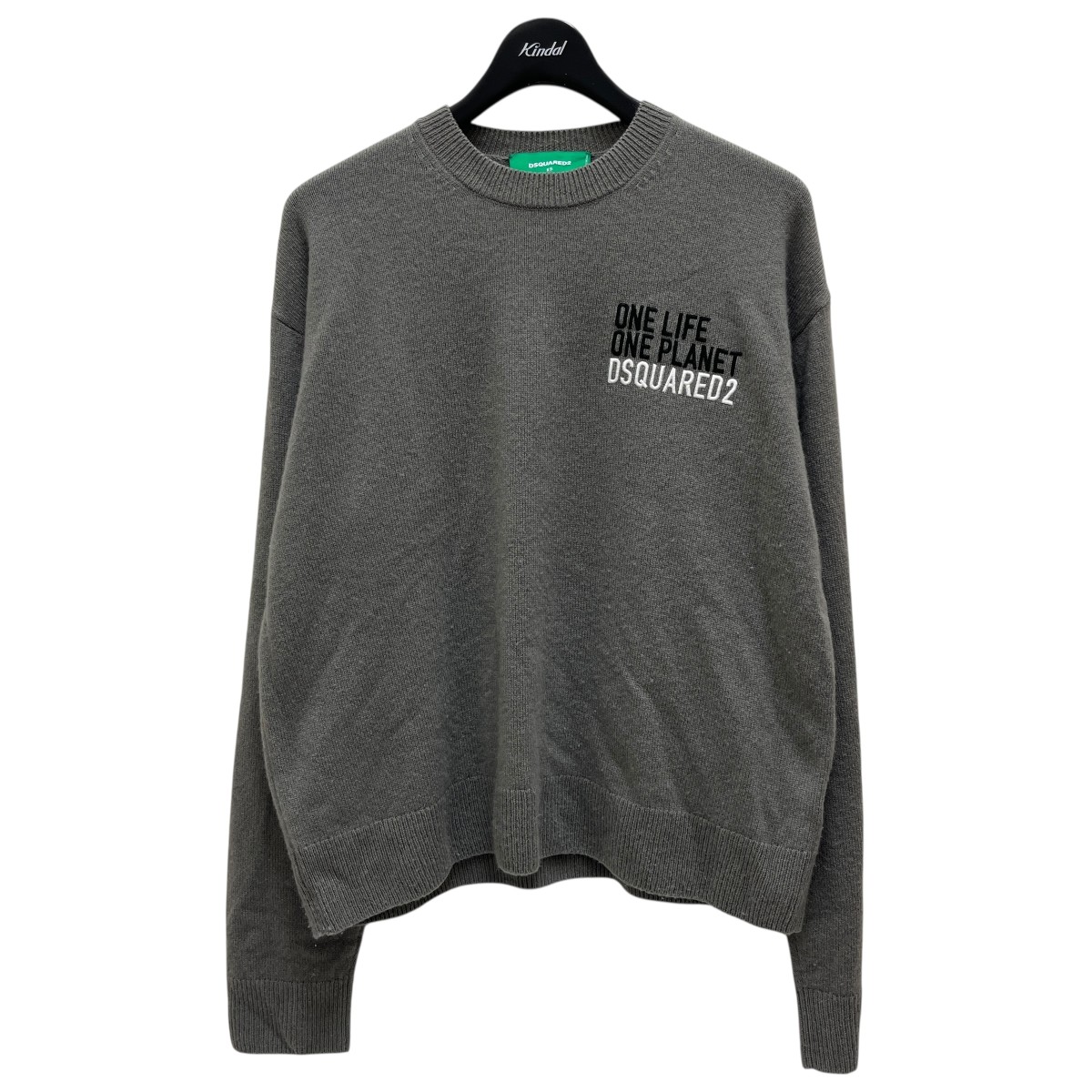 【中古】DSQUARED2　カシミヤクルーネックニット S78HA0035 グレー サイズ：XS 【110626】（ディースクエアード）｜ブランド古着のカインドオル