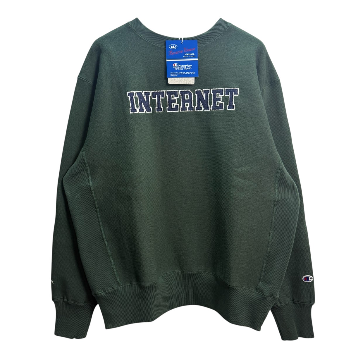 【中古】 ANCHOR INC． REVERSE WEAVE INTERNET CREW SWEAT ANC25EI02 ダークグリーン サイズ：M 【価格見直し】