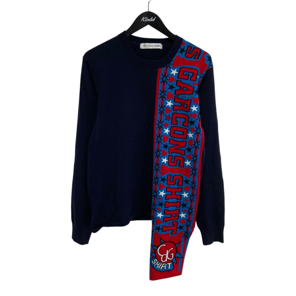 【中古】COMME des GARCONS SHIRT 薄地編み物 米国海軍 大きさ：曖昧模糊たる 【281225】（コムデギャルソンシャツ）