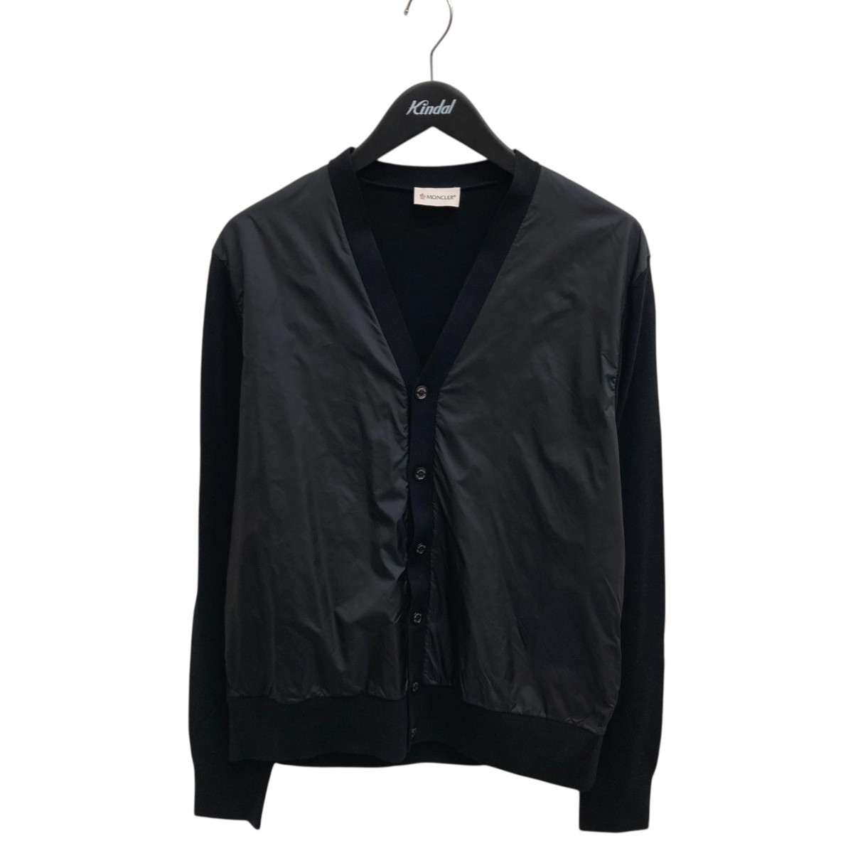 【中古】\u003cBR\u003eMONCLER\u003cBR\u003eTRICOT 編み物うつり変わり ジレー F209P9B70100 黒いこと 大きさ：L\u003cBR\u003e【必要経費思いかえす】
