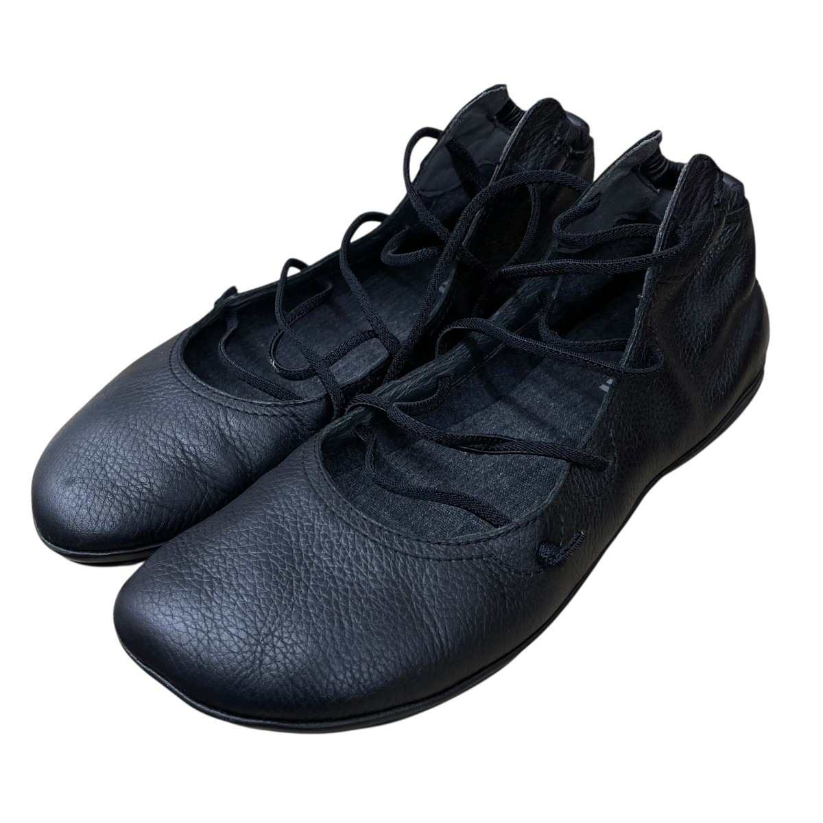 【中古】CAMPER RIGHT NINA バレエシューズ ブラック サイズ：38 【291225】（カンペール）