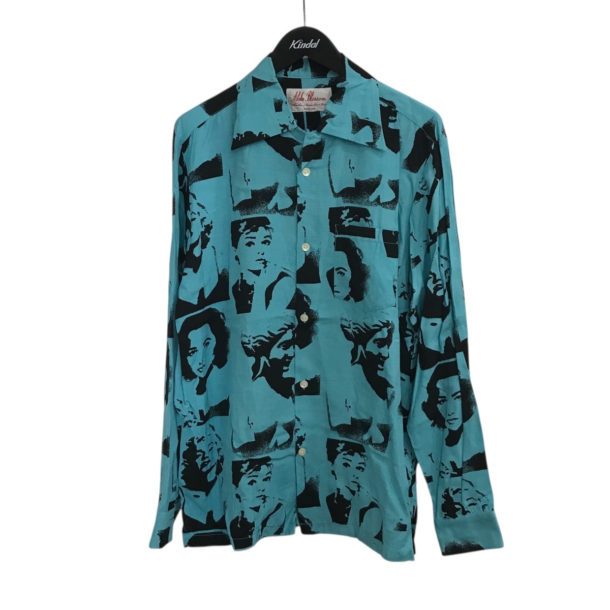 【中古】 Aloha Blossom 「VENUS」 オープンカラーシャツ AB0011020103 ミントブルー サイズ：42 【価格見直し】
