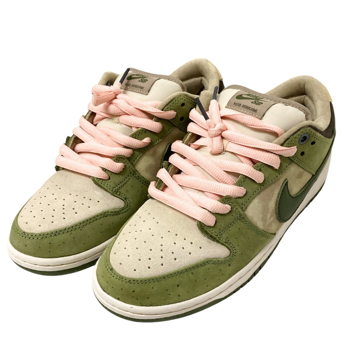 【中古】 NIKE SB×YUTO HORIGOME SB DUNK LOW PRO スニーカー HF8022 300 オリーブ サイズ：27.5cm 【価格見直し】