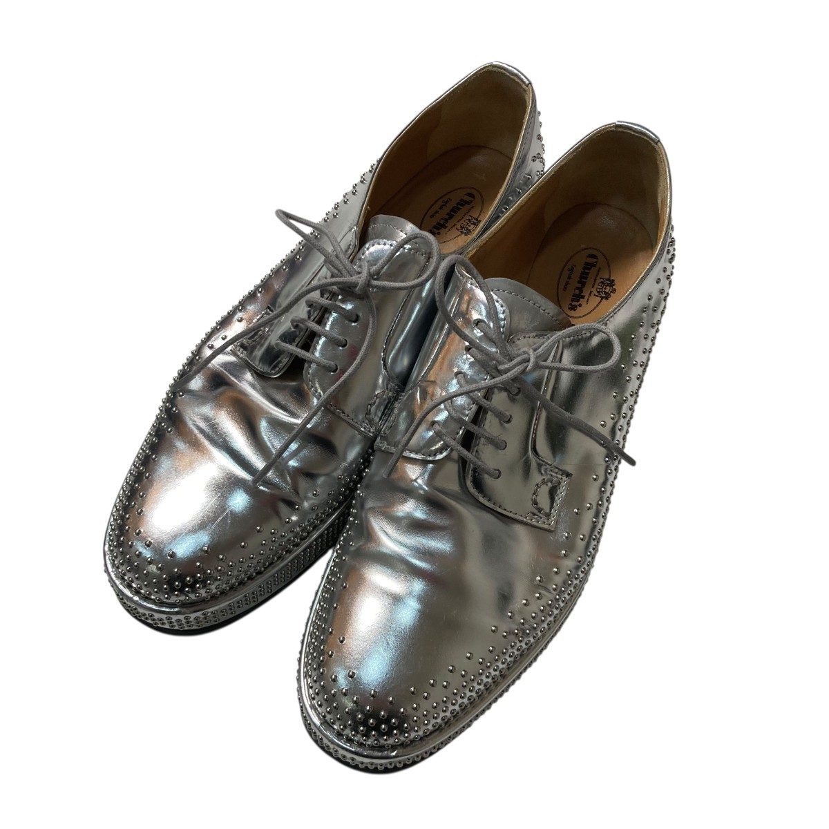 【中古】 noir kei ninomiya×CHURCH’S レザーシューズ シルバー サイズ:36 【価格見直し】