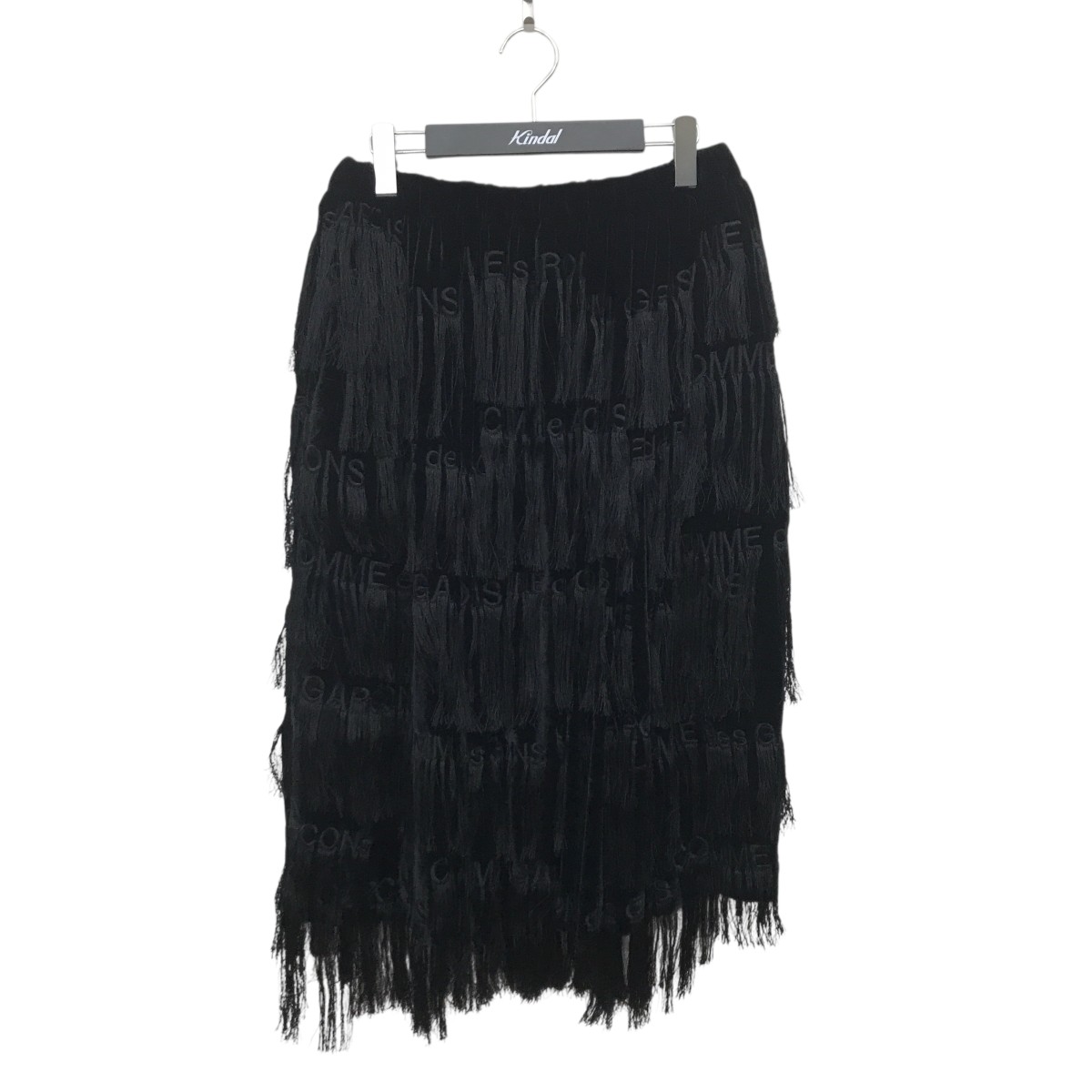 【中古】 COMME des GARCONS　 20SS フリンジスカート GE-S033 ブラック サイズ：S 【301225】（コムデギャルソン）
