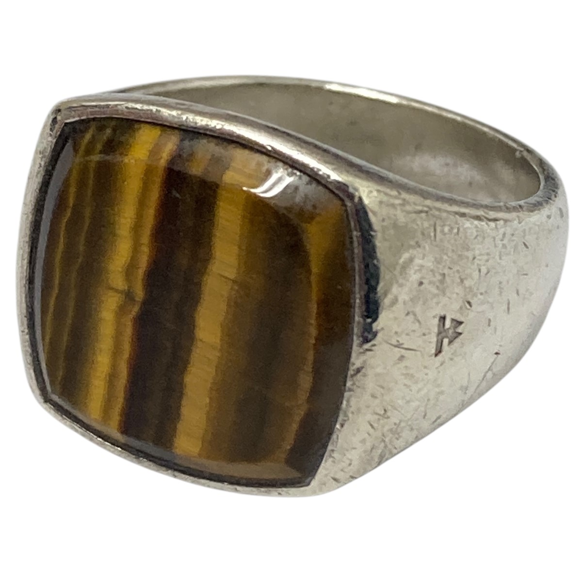 【中古】 TOM WOOD Cushion Tiger EYE クッションタイガーリング シルバー サイズ：58(18号) 【価格見直し】 29,029円