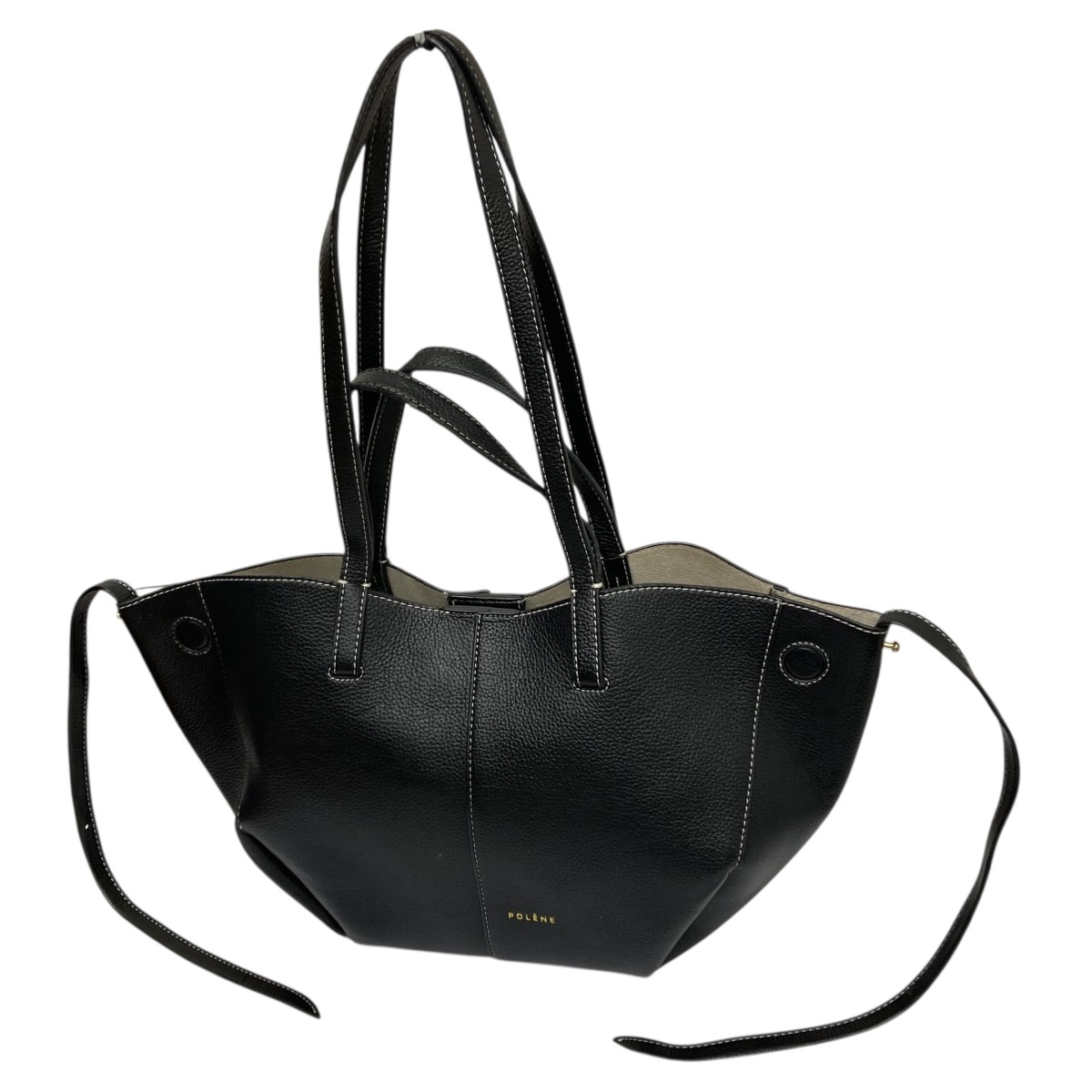 POLENE ポレーヌ Numéro Huit ブラック Polène | Bag - Numéro Huit Mini - Textured Black