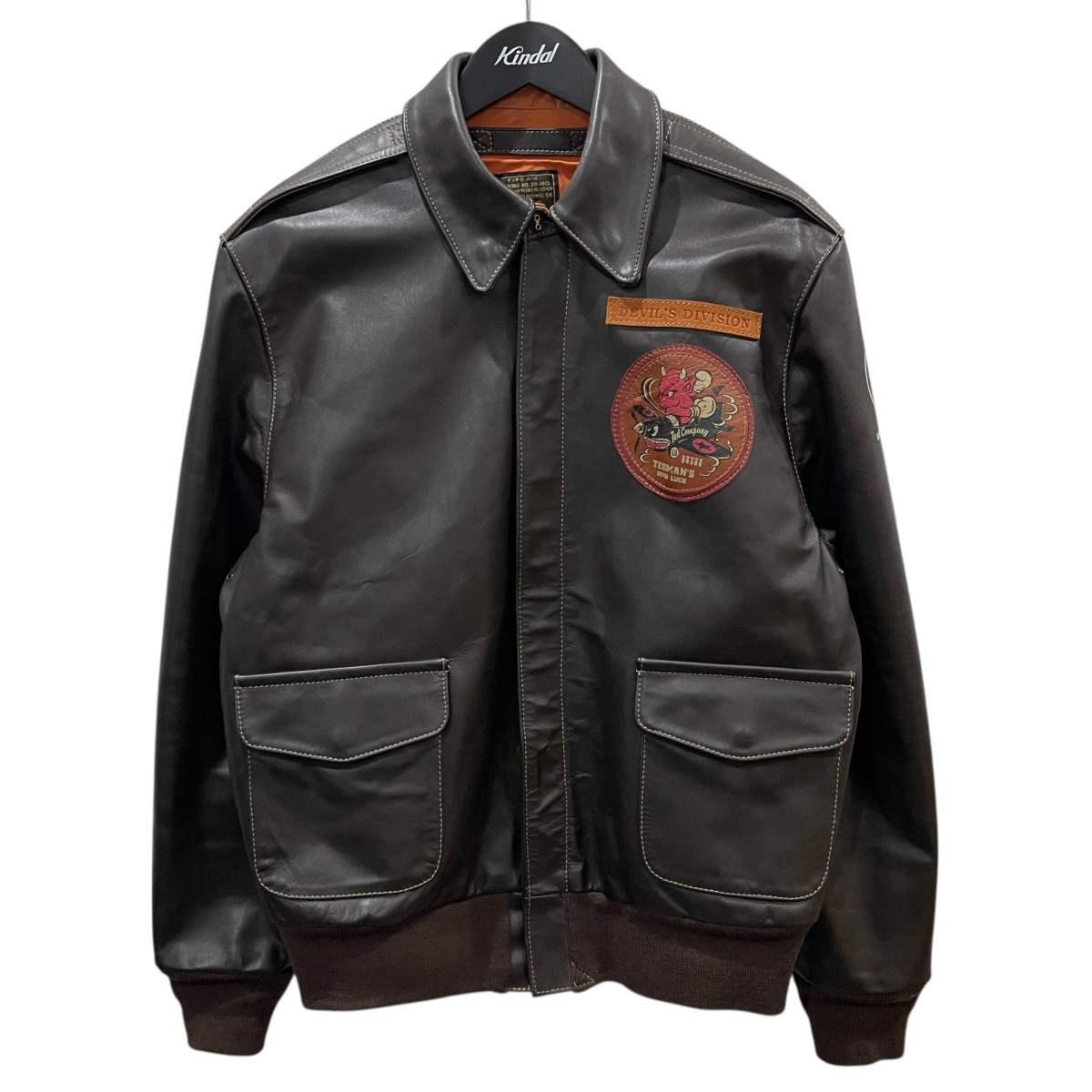 【中古】 TEDMAN レザージャケット A-2フライトジャケット ブラック サイズ：42 【価格見直し】