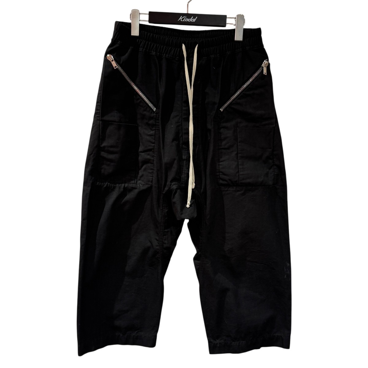 【中古】 RICK OWENS クロップドパンツ DU01C6397-CR ブラック サイズ：M 【価格見直し】