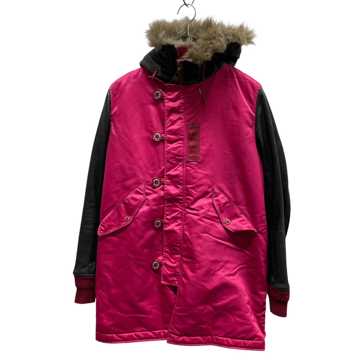 【中古】 Hysteric Glamour レザー切り替えモッズコート 0243AC03 ピンク サイズ：M 【価格見直し】
