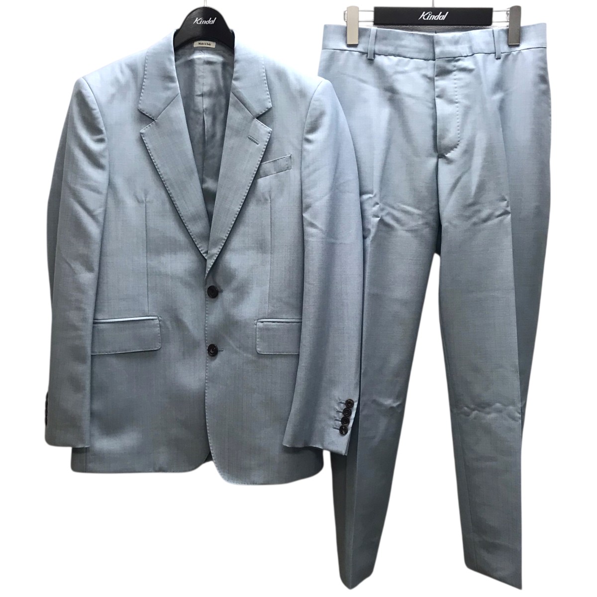 【中古】 ALEXANDER McQUEEN セットアップスーツ 794225／734234 スカイブルー サイズ：4/46 【価格見直し】