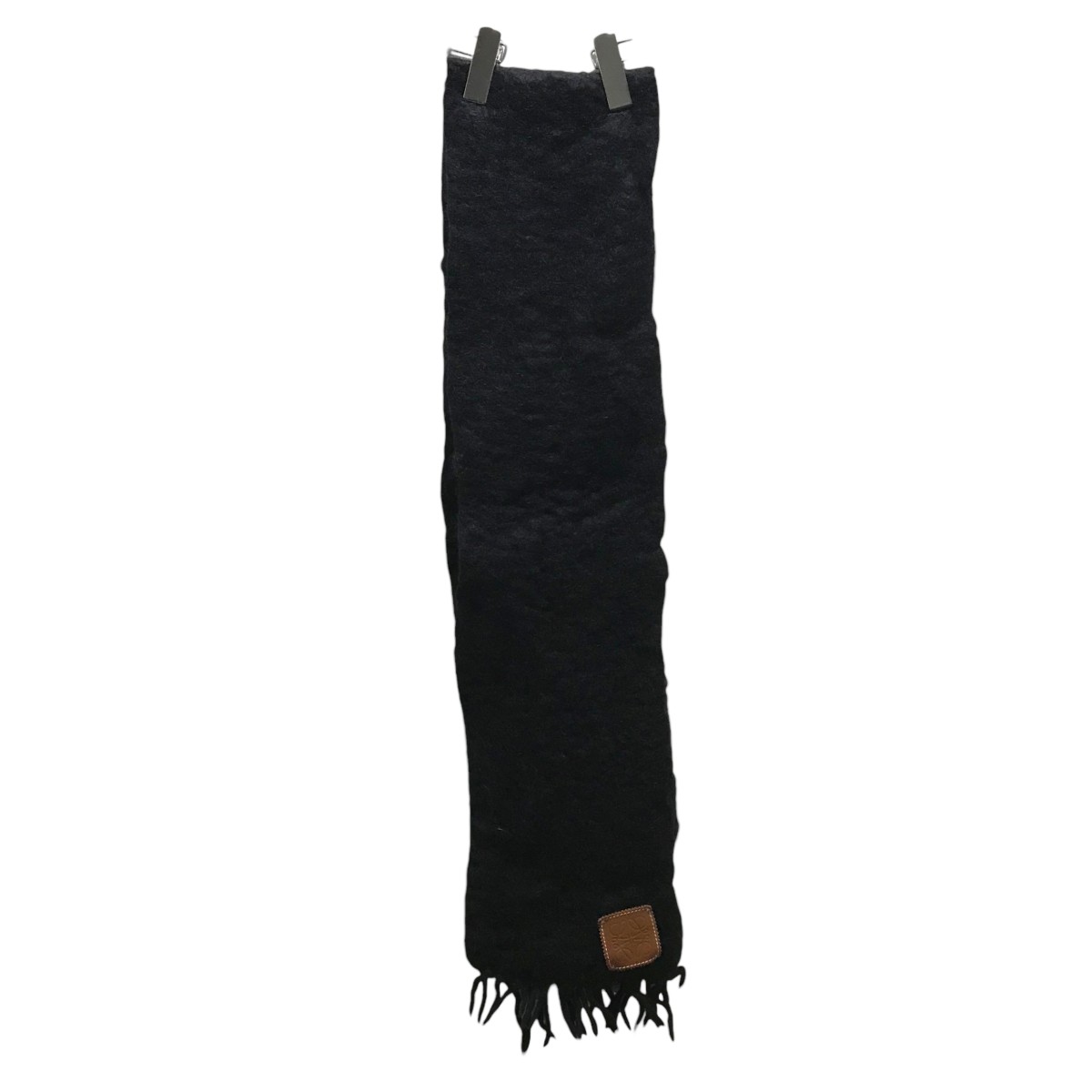 【中古】LOEWE モヘア混えり巻き 黒いこと 【311225】（ロエベ）